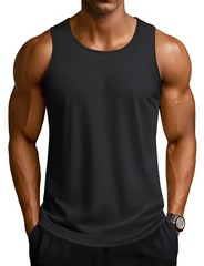 Men’s Workout Tank Tops Gym Sleeveless UPF 50+ Summer Sun Shirts Quick Dry Tops