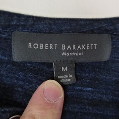 Robert Barakett Shirt Mens SZ M Henley Long Sleeve Classic Casual Preppy Modern