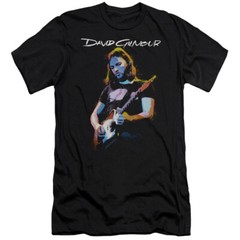 David Gilmour Slim Fit T-Shirt Classic Portrait Black Tee