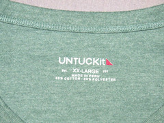 Men’s UNTUCKit Long Sleeved Green 50/50 Henley T-Shirt XXL