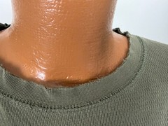 Distressed Waffle-Knit Shirt Men XXL Boxy Grunge Minimal Olive Midweight Vintage