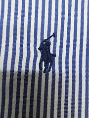 Ralph Lauren Boys Blue Striped Button Up Shirt Size 16 Slim Classic