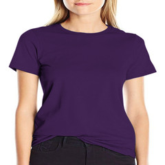 Solid color crew neck casual T-shirt-100% cotton, unisex.