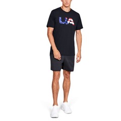 Under Armour 1333352 Men’s UA Freedom Big Flag USA T-Shirt, Black, Small