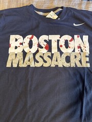 RARE New York Yankees Nike Boston Massacre Shirt BANNED BRAND NEW WITH TAG LG