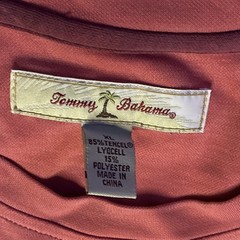 Tommy Bahama Men’s Light Red Solid Crew Neck Short Sleeve Logo Knit T-Shirt XL