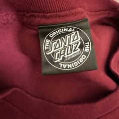 Santa Cruz Skateboards Virgin Maria Long Sleeve Shirt Burgundy L/XL Printed