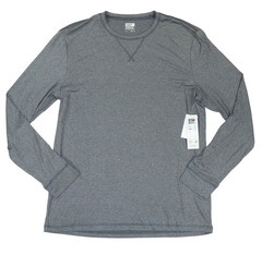 32 Degrees Heat Sleepwear Long Sleeve Solid Crew Neck Men’s T-Shirt L NWT Gray