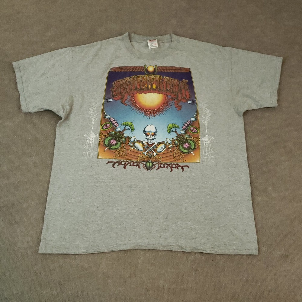 Vtg Grateful Dead Shirt Men XL Gray Aoxomoxoa Rick Griffin Album Anvil 2001