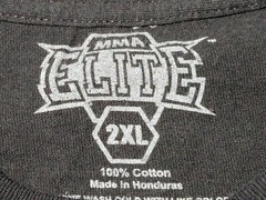 VTG Y2K MMA ELITE USA EAGLE SHIELD Men 2XL Black Cotton Graphic Print T-Shirt