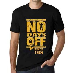 Men’s Graphic T-Shirt No Days Off Since 1964 60th Birthday Anniversary 60 Year