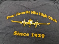 Airplane t-shirt graphic Print . Favorite Mile High Club Alpha Eta Rho