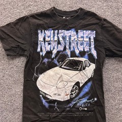 Key Street T Shirt Mens Size S Black Graphic Car Lightning Bolt Streetwear S/S