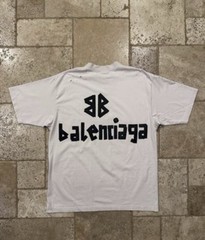 Balenciaga Men’s White Cotton Logo Crew Neck Short Sleeve T-Shirt Size S NWT