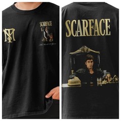 Scarface Mens T Shirt WORLD IS YOURS F&B Tony Montana Al Pacino Mob Movie Black