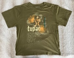 Starry Night Tupac Shakur lyrics Green Short Sleeve T-Shirt Size M