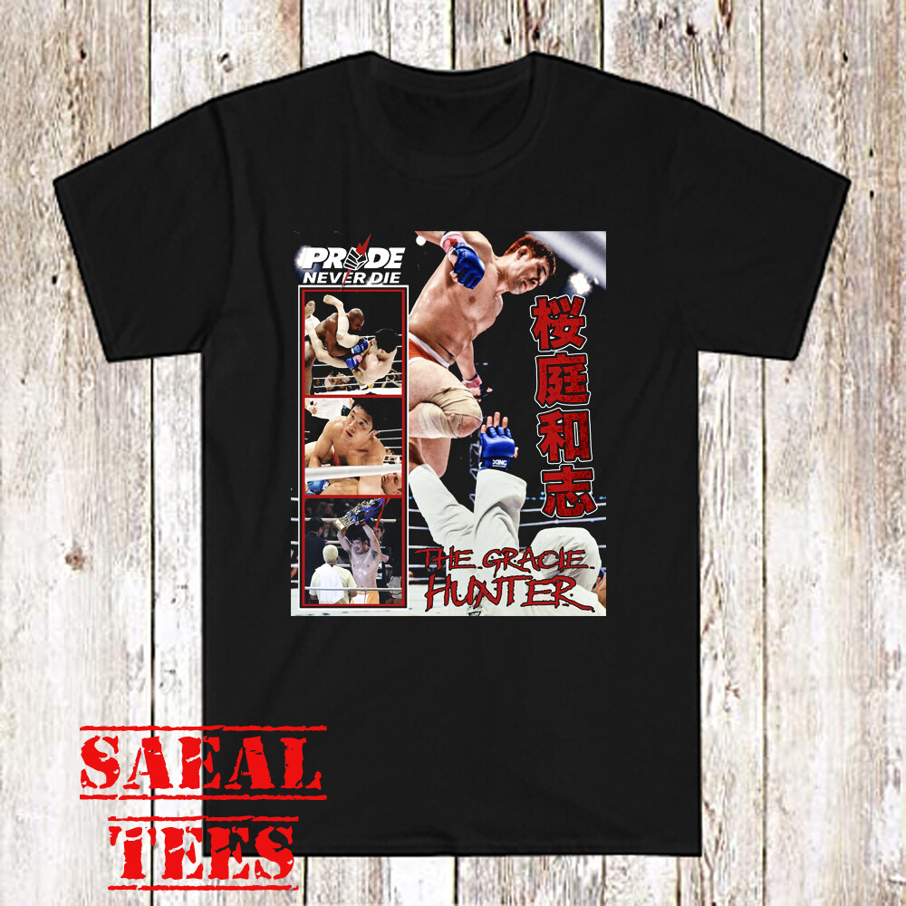 Kazushi Sakuraba The Gracie Hunter Japan MMA Men’s Black T-Shirt Size S-5XL