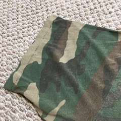 VIntage 80s Camo T-Shirt Mens XL Green Pocket Screen Printing Design Logo Cool