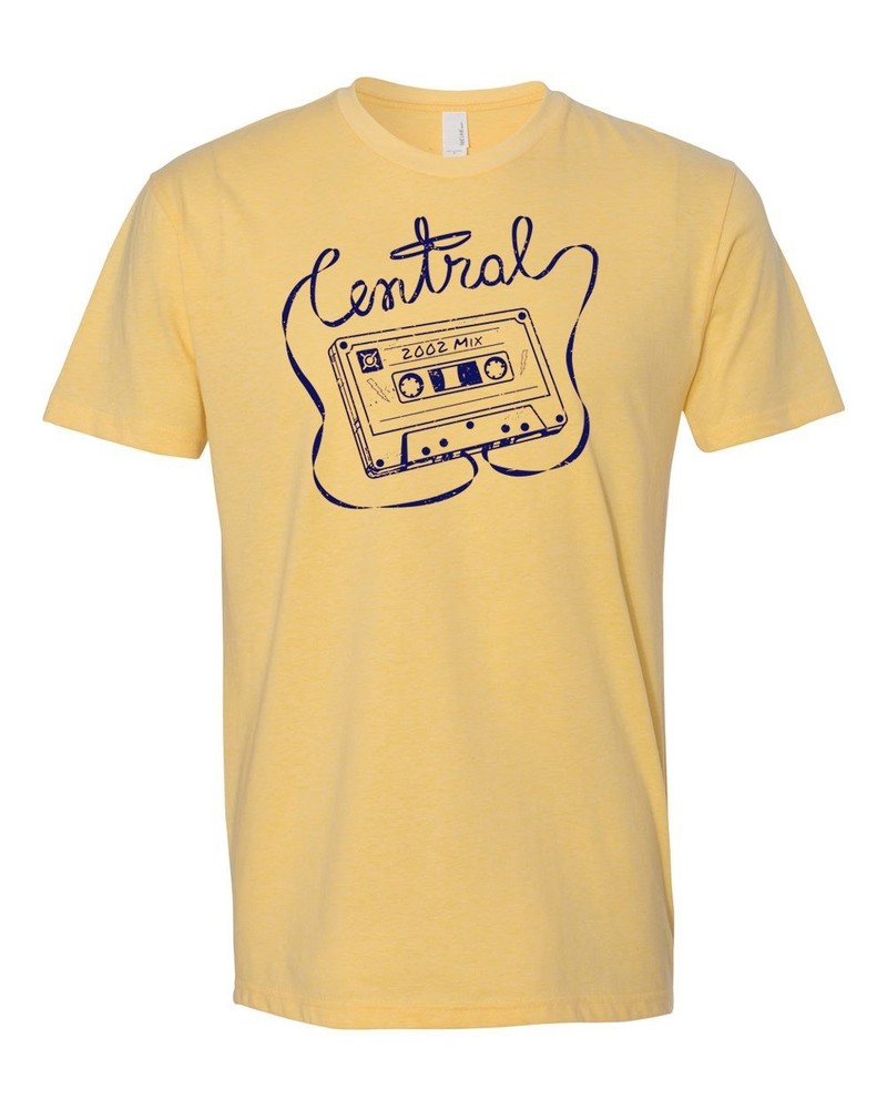 Central Clothing Co. Mix Tape T-shirt, Mens Sizes S,M,L, XL, 2XL, 3XL – Yellow