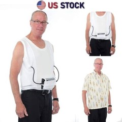 LVAD HeartMate 2 & 3 Sleeveless Tank Top Shirt for Men’s With Pockets White S-5X