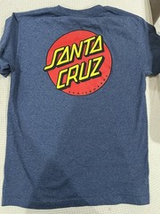 Santa Cruz Men’s Blue Double-Sided Graphic Print Crew Neck T-Shirt Size S