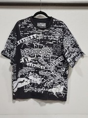 American Crown Large L Kentucky Black White All Over Map Print KY Tshirt Tee