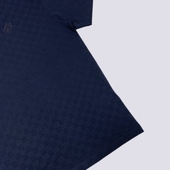 Louis Vuitton LV Embroidery Logo Damier Cotton Pique T-Shirt Blue Size L