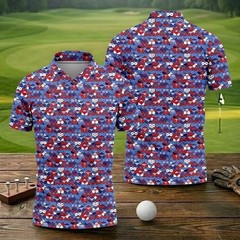 Red Blue White Naughty Fun Patriotic Golf Shirt, 250th Anniversary Shirts HS836
