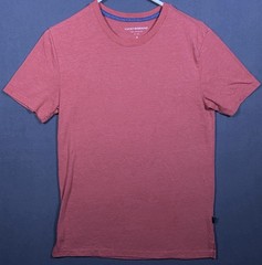 Lucky Brand T-Shirt Men’s Small Coral Slip Hem Short Sleeve Crewneck Pullover