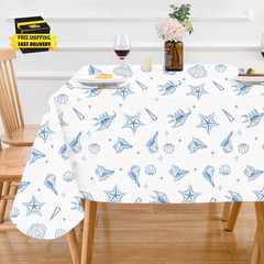 3Pcs Last Toast on the Coast Bachelorette Table Cloth Blue Coastal Bachelorette