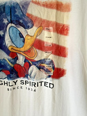 Disney Store Donald Duck Highly Spirited USA Flag Graphic T-Shirt Men’s XL NWT