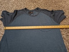 Hurley T Shirt Mens XL Blue Striped Short Sleeve Crewneck Pullover Cotton Poly