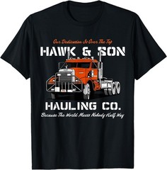 Hawk and Son Hauling Company Big Rig Pride Unisex Cotton Tshirt, Gildan Tee