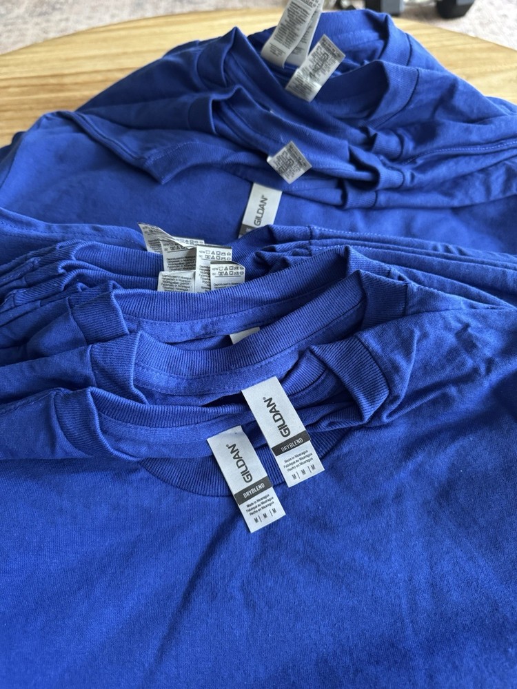 Gildan Unisex G800 Dryblend T-Shirt Royal Blue SMALL (12) Short Sleeve New