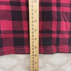 Polo Ralph Lauren Mens Red Black Buffalo Plaid Waffle Knit Thermal Shirt Large
