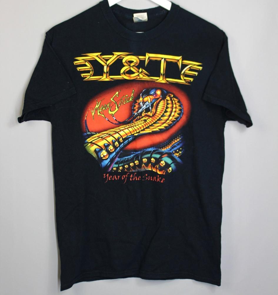 Hot Y&T Year of The Snake Cotton Men Band Black Shirt All Sizes S-5XL SE1853
