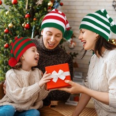 3 Pcs Christmas Knitted Santa Hats Elf Hat Crochet Christmas Beanie X…