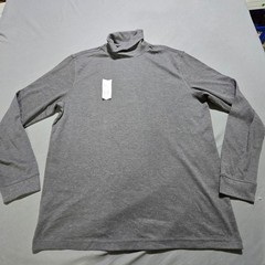 new Croft & Barrow Turtleneck Mens Large Gray Easy Care Extra Soft