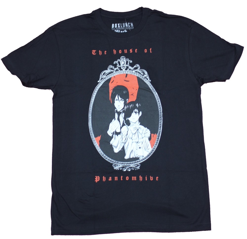 Black Butler Mens T-Shirt – The House of Phantomhive Ciel Sebastian Frame