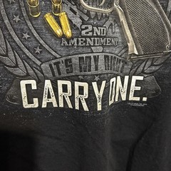 Buck Wear Gun Safety Rule #1 Carry One 2nd Amendment Shirt Men 2XL Black 2014