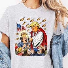 Trump Hotdog Jesus Shirt, Funny Political Satire Tee, Trump Meme Gift shirt