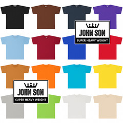 Plain T-shirts BULK Round Neck [JOHN SON] Super Heavy Weight [ S~7XL ] Big size