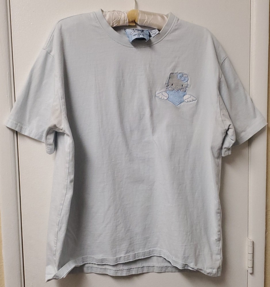 Sanrio Hello Kitty Friends Forever 21 Blue Angels Men L Cotton T-shirt Blue