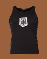 GERMAN MILITARY TANK TOP SHIRT BUNDESWEHR BLACK COTTON PHYSICAL TRAINING P.T.U
