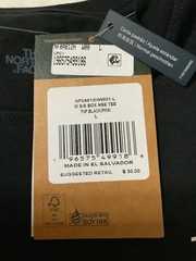 NWT THE NORTH FACE MENS S/S BOX NSE TEE LARGE BLACK/PINK