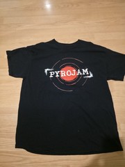 Heavy Cotton PyroJam 2025 Men’s Black Graphic Logo Crew Neck Cotton Tee