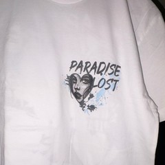 NWT Size S Paradise Lost Fly High Tee White Graphic Print Cotton Men’s T-Shirt