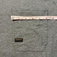 Ariat Rebar Men’s Pocket Long Sleeve Tee T Shirt Light Gray Work Size 2xl