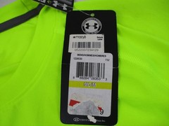 Under Armour Shirt Mens Medium Neon Yellow Athletic Short Sleeve Gym Workout