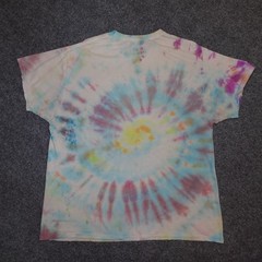 Hanes Tie Dye Short Sleeve Comfort Soft T-Shirt XL Pastel Pink Blue Yellow